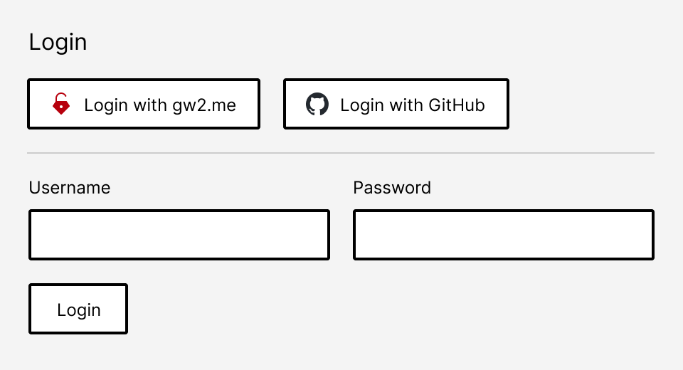 Example image on how to use the login button